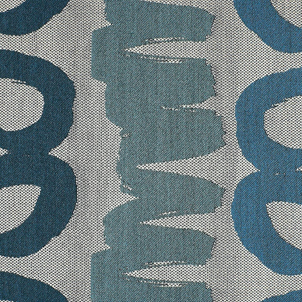 HBF Textiles Scribble Azur XL Abstract Blue Upholstery Fabric