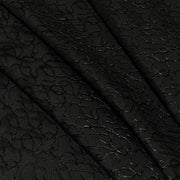 Scribbles Waves Onyx Black Drapery Fabric