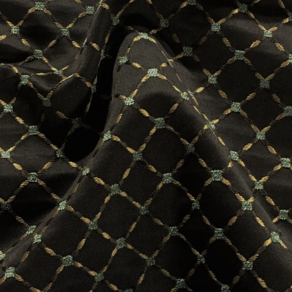Swavelle Mill Creek Lockerd Lagoon Brown Diamond Pattern Upholstery Fabric Yardage
