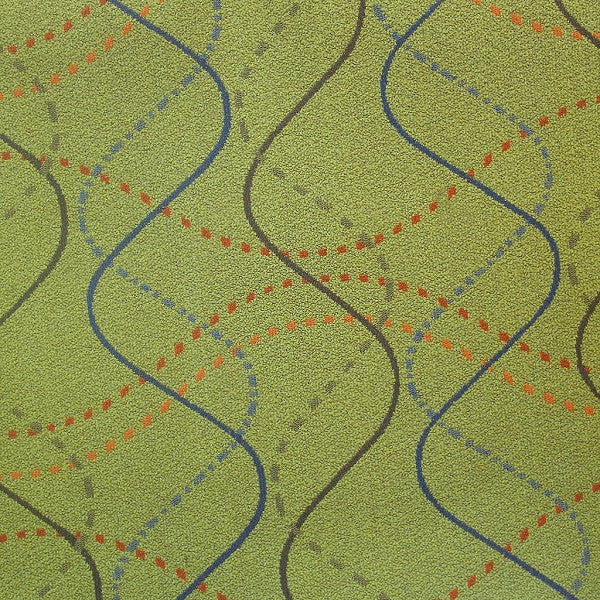 Remnant of Tangent Green Upholstery Fabric