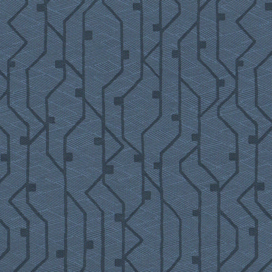 Arc-Com Tectonic Sapphire Geometric Blue Upholstery Fabric