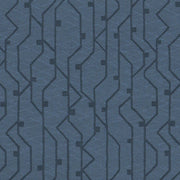 Arc-Com Tectonic Sapphire Geometric Blue Upholstery Fabric
