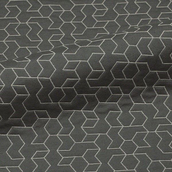 CF Stinson Tangram Slate Geometric Gray Upholstery Fabric