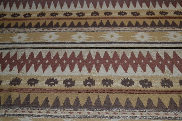 Jigsaw Java South Western Design Stripe Brown Upholstery Fabric