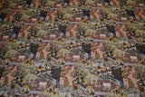 Old Times Country Themed Pink Upholstery Fabric