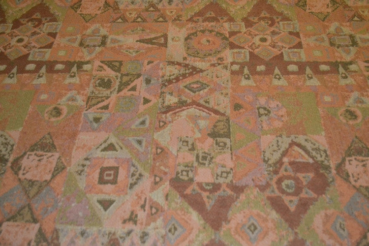 West Geo Southwest Style Geometric Design Green Upholstery Fabric
