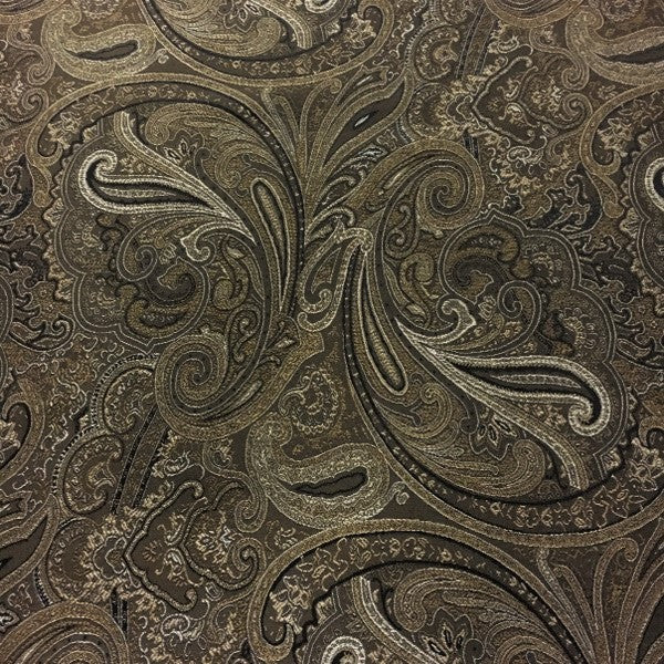 Swavelle Mill Creek Patna Paisley Noir Brown Upholstery Fabric