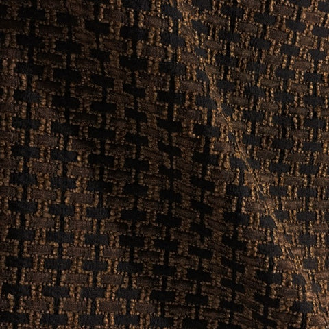 Swavelle Mill Creek Stitches Espresso Brown Upholstery Fabric