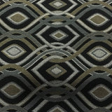 Swavelle Mill Creek Cravat Onyx Black Diamond Pattern Upholstery Fabric