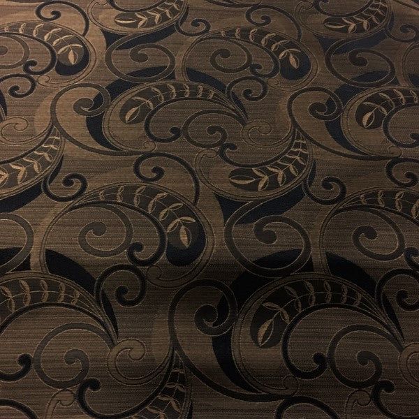 Swavelle Mill Creek Trumbal Onyx Paisley Design Brown Upholstery Fabric