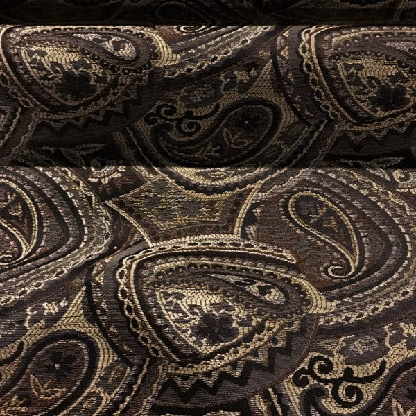 Swavelle Mill Creek Upholstery Fabric Paisley Pattern Eastham Espresso