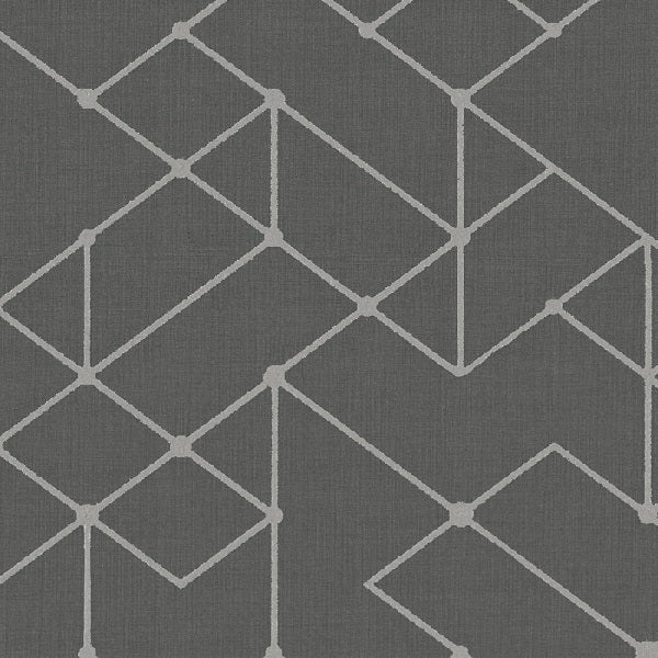 Fabric Remnant of Mayer Fabrics Vector Iron Gray Upholstery Vinyl