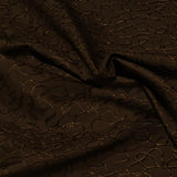 Scribbles Waves Auburn Brown Drapery Fabric