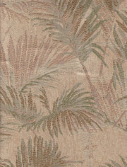 Paradise Shell Palm Leaves Beige Upholstery Fabric