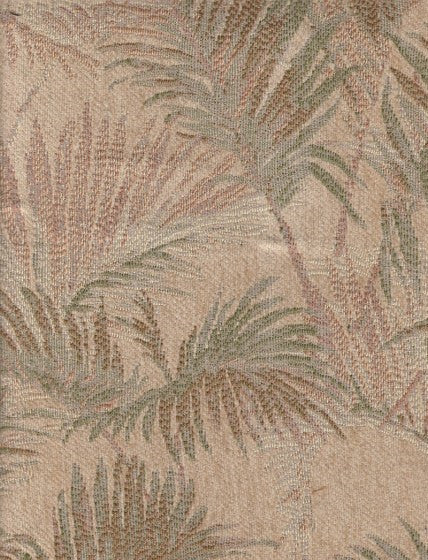 Paradise Shell Palm Leaves Beige Upholstery Fabric