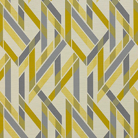 Momentum Almanac Lemongrass Stripe Crypton Yellow Upholstery Fabric
