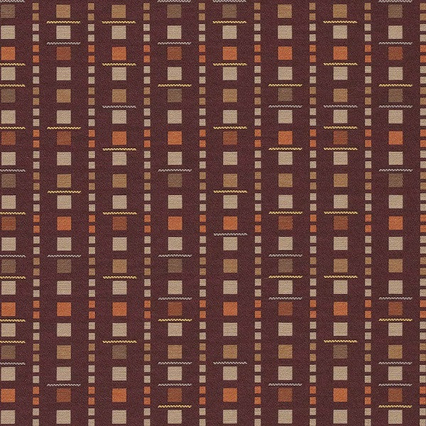 Arc-Com Fabrics Upholstery Fabric Remnant Analog Burgundy