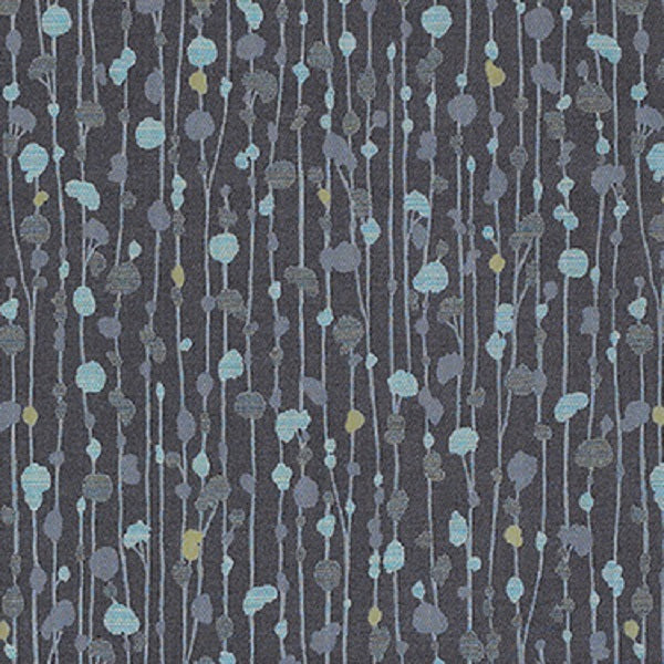 Momentum April Slate Abstract Foliage Gray Upholstery Fabric