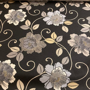 CF Stinson Bloom Jetta Black Sunbrella Upholstery Fabric