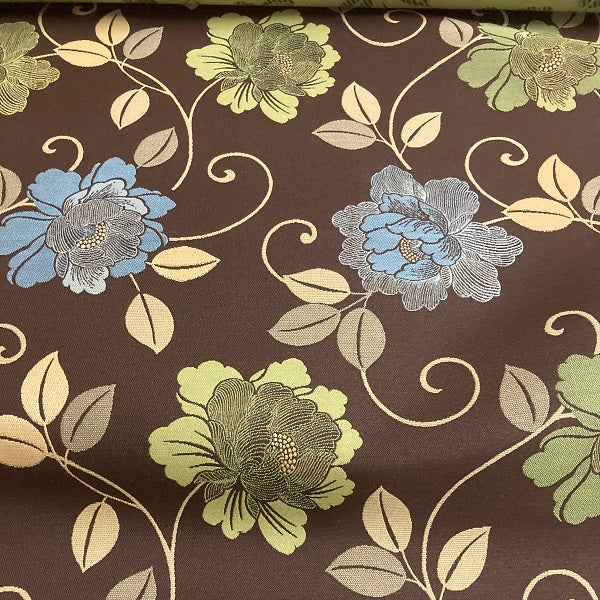  CF Stinson Bloom Secret Garden Brown Sunbrella Upholstery Fabric
