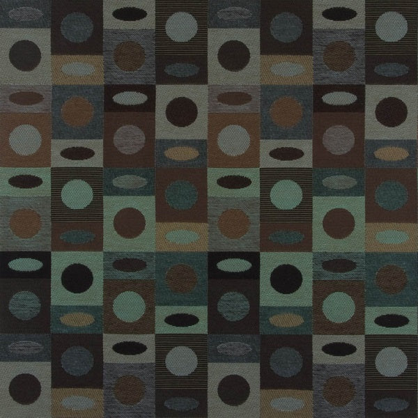 Fabric Remnant of Arc-Com Bounce Mint Chocolate Upholstery Fabric