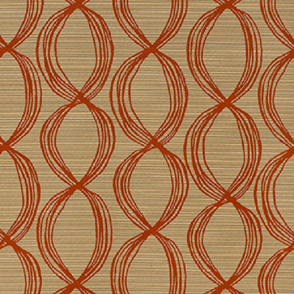 LoomSource Braided Paprika Red Upholstery Fabric