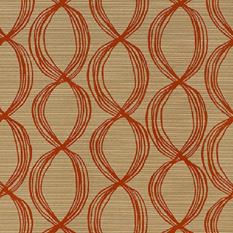 LoomSource Braided Paprika Red Upholstery Fabric