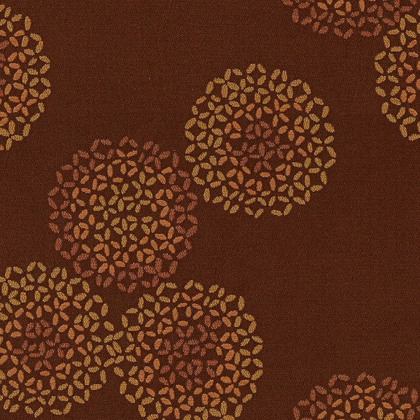 Arc-Com Fabrics Upholstery Fabric Remnant Brayer Flower Terecotta
