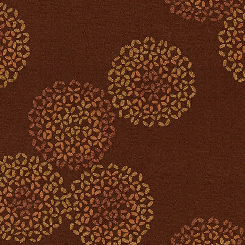 Arc-Com Fabrics Upholstery Fabric Remnant Brayer Flower Terecotta