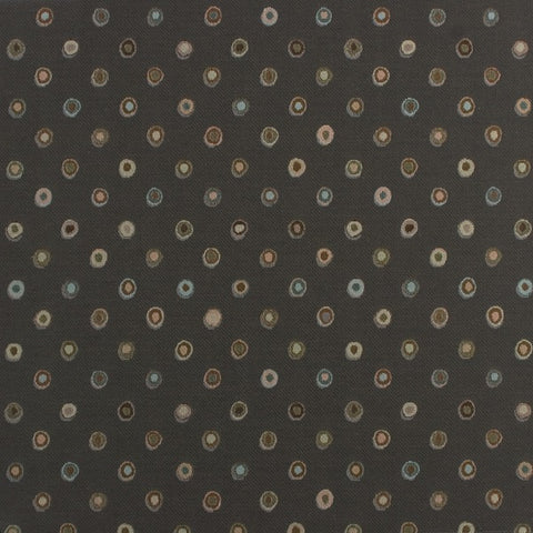 Arc-Com Bubbly Ash Gray Colorful Circle Upholstery Fabric