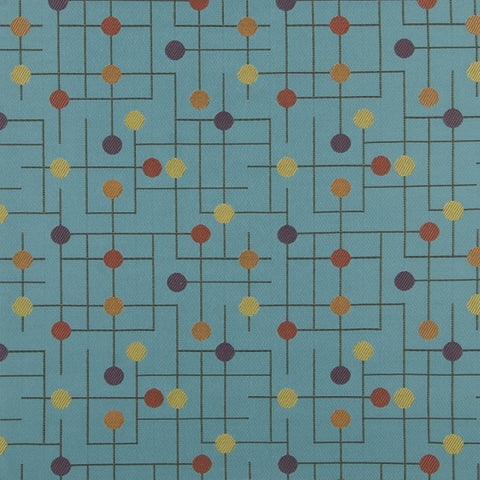 Fabric Remnant of Arc-Com Candy Land Blue Razz Upholstery Fabric