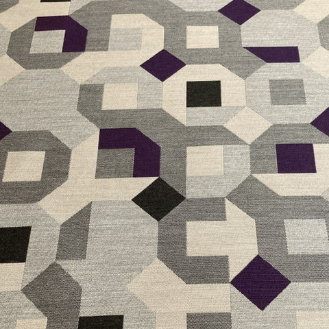 Carnegie Puzzle 24 Sunbrella Purple Upholstery Fabric
