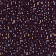 Fabric Remnant of Arc-Com Chit Chat Eggplant