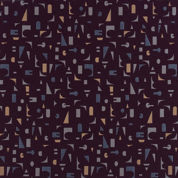 Fabric Remnant of Arc-Com Chit Chat Eggplant