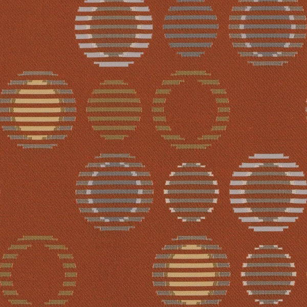Arc-Com Cirque Paprika Geometric Crypton Orange Upholstery Fabric