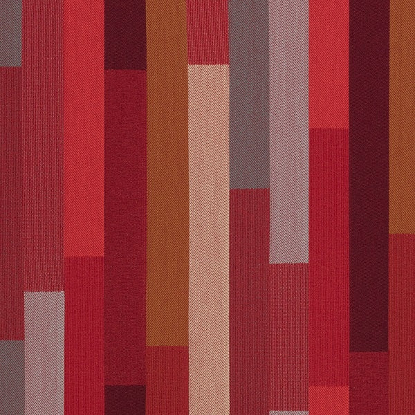 Maharam Clamber Ablaze Stripe Red Upholstery Fabric
