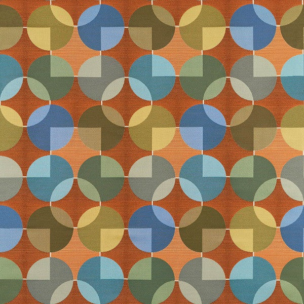 Arc-Com Fabrics Upholstery Fabric Remnant Compass Papaya