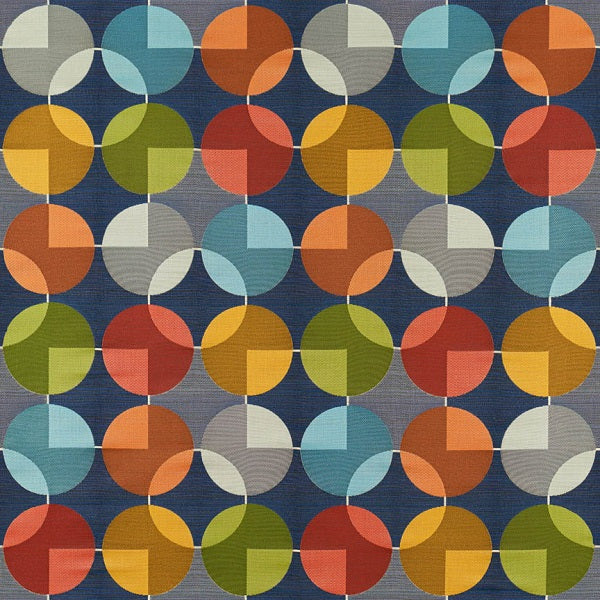 Arc-Com Fabrics Upholstery Fabric Geometric Design Compass Sapphire
