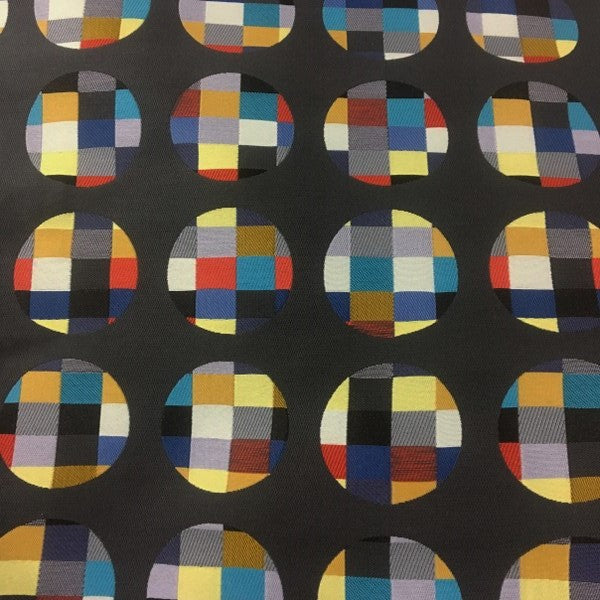 Momentum Cutout Finland Geometric Grey Upholstery Fabric