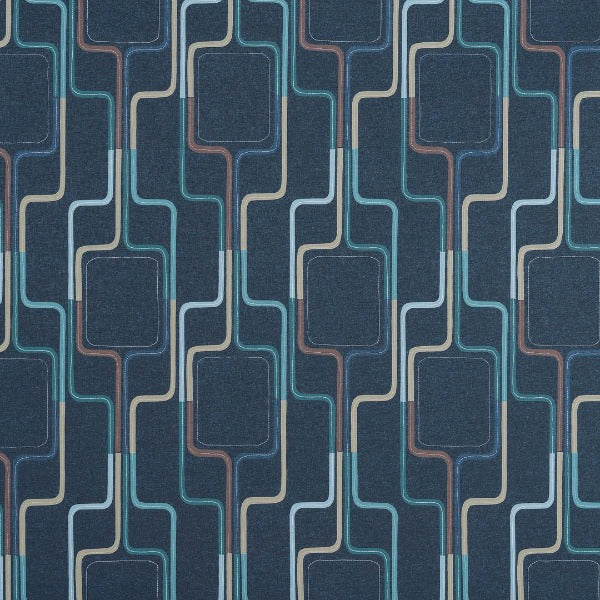 Fabric Remnant of Arc-Com Daytona Denim Upholstery Vinyl