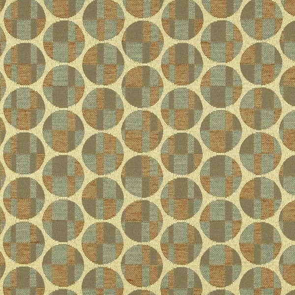 Maharam Disc Khaki Tan Circles Durable Upholstery Fabric