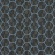 Maharam Disc Somber Crypton Circles And Squares Blue Upholstery Fabric