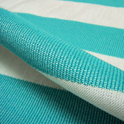 Beach House Teal Bold Awning Stripe Drapery Fabric