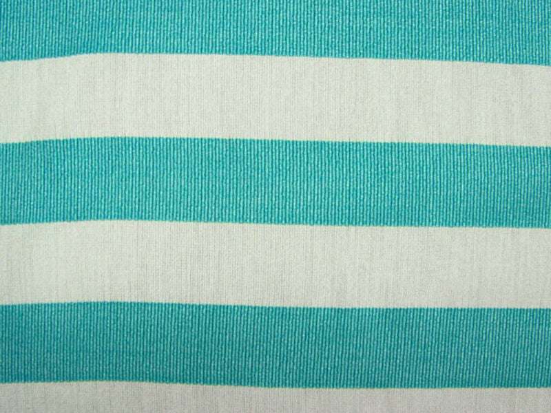 Beach House Teal Bold Awning Stripe Drapery Fabric