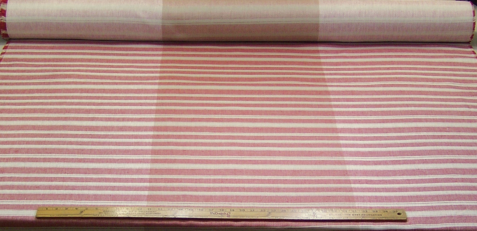 Cabana Peppermint Red Awning Striped Upholstery Fabric