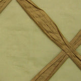 Campeche Artichoke Silk Ribbon Lattice On Voile Drapery Fabric