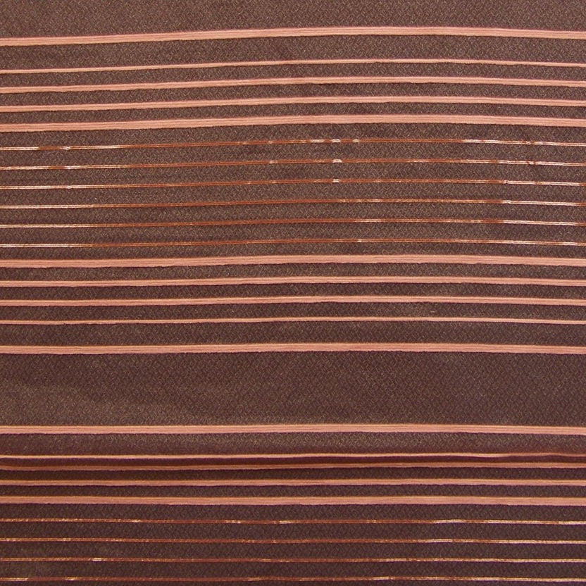 Celeste Bois De Rose Peach Balanced Stripe Drapery Fabric