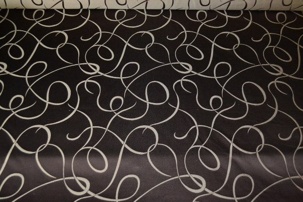Erin  Espresso Interlocking Swirl Design Brown Drapery Fabric