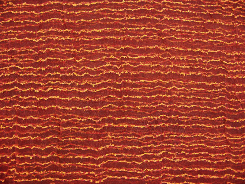 Goa Aubergine Iridescent Boucle Striped Organza Orange & Purple Drapery Fabric