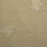 John Fall Leaf Embroidered Silk Voile Drapery Fabric